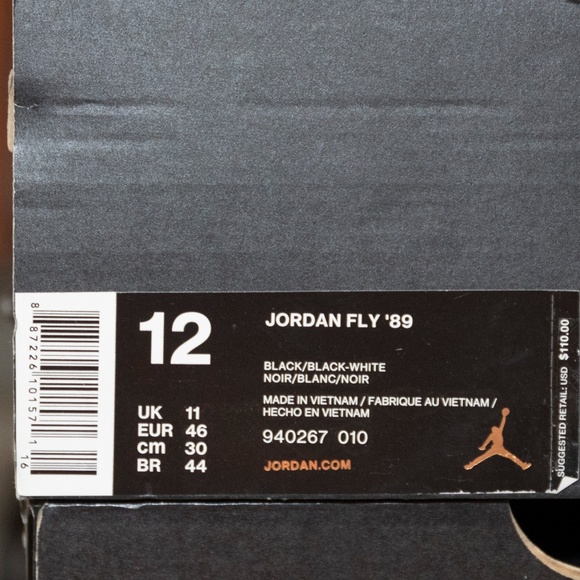 JORDAN FLY '89  BLACK WHITE - Picture 5 of 6